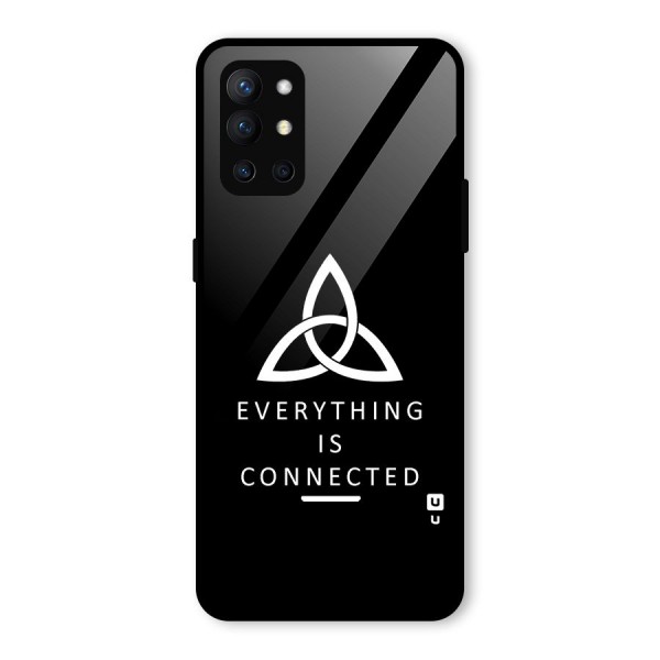 Everything is Connected Typography Glass Back Case for OnePlus 9R