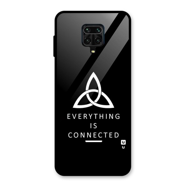 Everything is Connected Typography Glass Back Case for Redmi Note 9 Pro