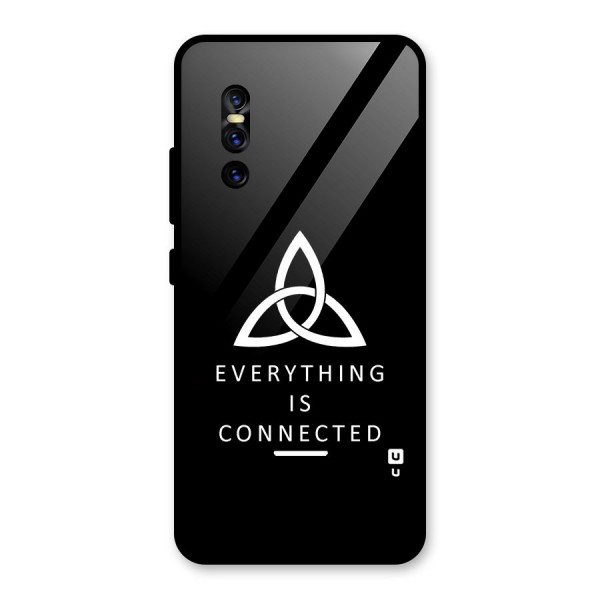 Everything is Connected Typography Glass Back Case for Vivo V15 Pro