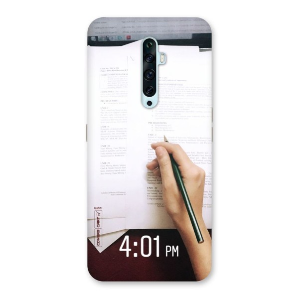 Exam Time Blues Back Case for Oppo Reno2 F