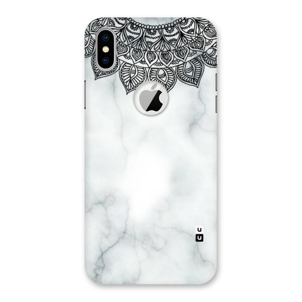 Exotic Marble Pattern Back Case for iPhone X Logo Cut
