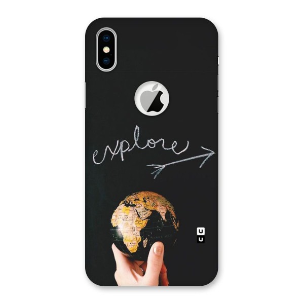 Explore World Back Case for iPhone XS Logo Cut