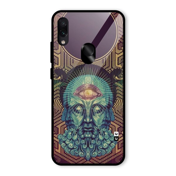 Eye Design Glass Back Case for Redmi Note 7 Pro