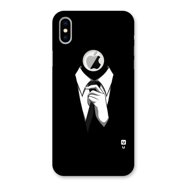 Faceless Gentleman Back Case for iPhone XS Logo Cut