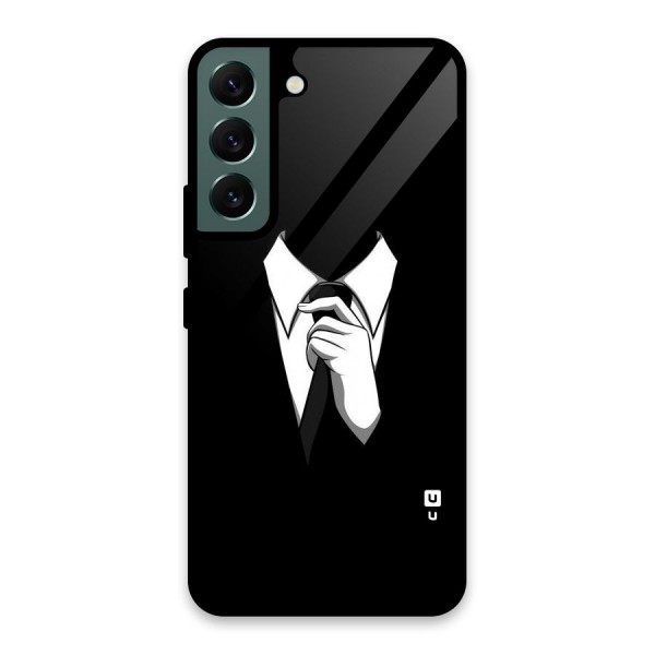 Faceless Gentleman Glass Back Case for Galaxy S22 5G