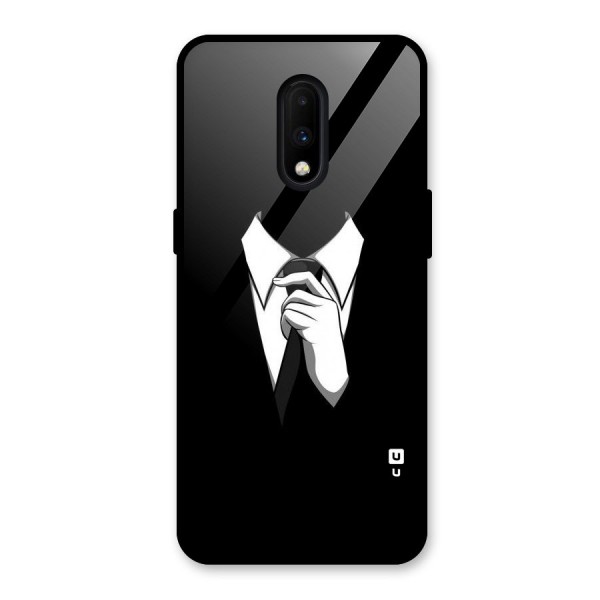 Faceless Gentleman Glass Back Case for OnePlus 7