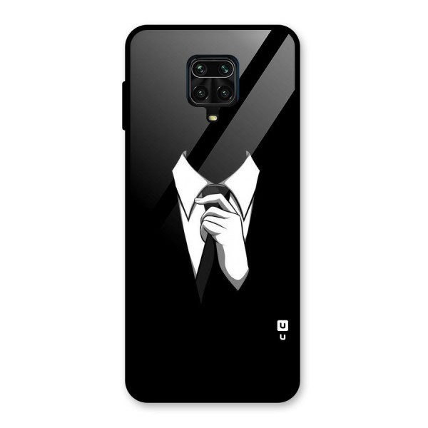 Faceless Gentleman Glass Back Case for Redmi Note 9 Pro