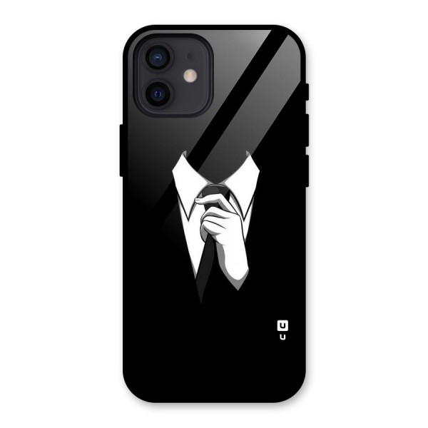 Faceless Gentleman Glass Back Case for iPhone 12