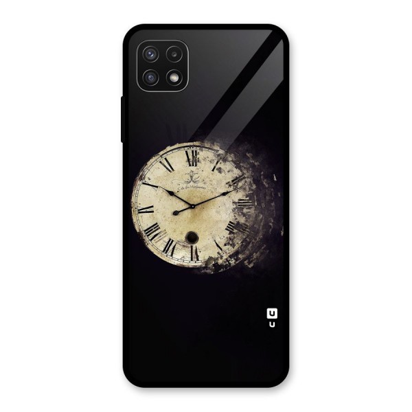 Fading Clock Glass Back Case for Galaxy A22 5G