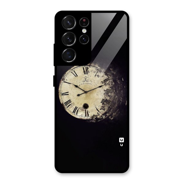 Fading Clock Glass Back Case for Galaxy S21 Ultra 5G