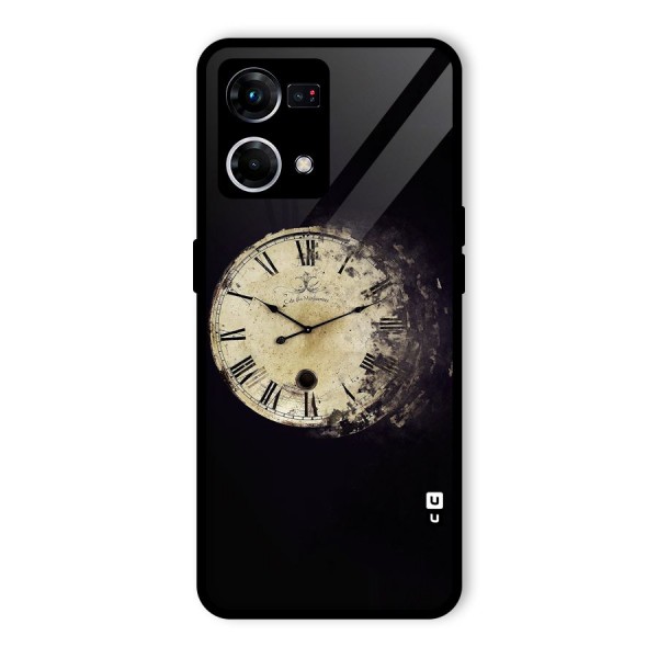 Fading Clock Glass Back Case for Oppo F21 Pro 4G