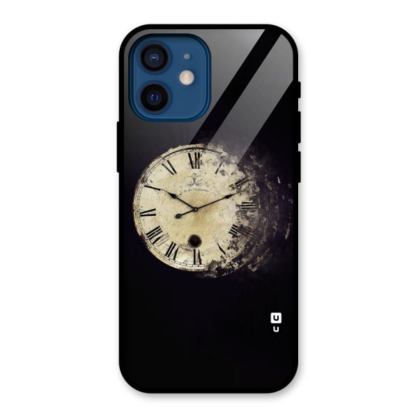 Fading Clock Glass Back Case for iPhone 12 Mini
