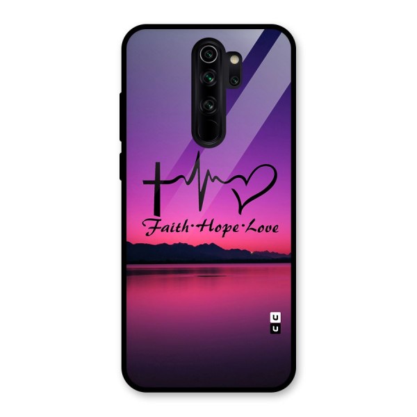 Faith Hope Love Evening Sky Glass Back Case for Redmi Note 8 Pro