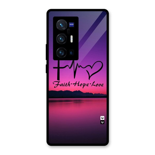 Faith Hope Love Evening Sky Glass Back Case for Vivo X70 Pro Plus
