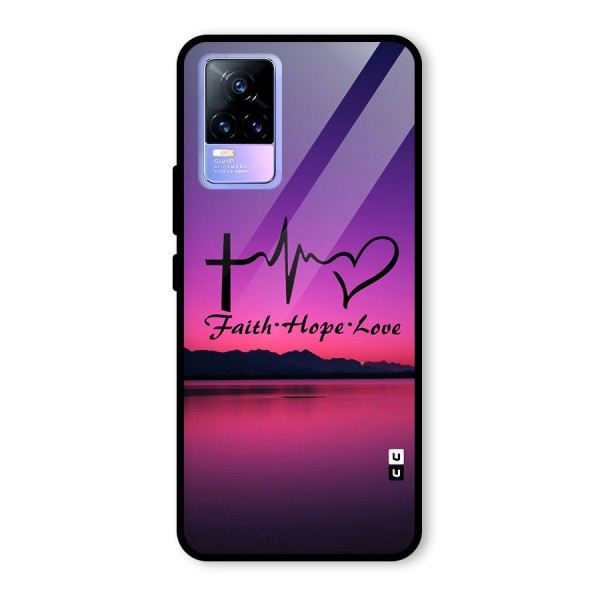 Faith Hope Love Evening Sky Glass Back Case for Vivo Y73