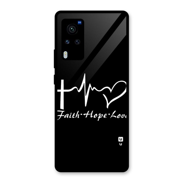 Faith Hope Love Heart Sign Glass Back Case for Vivo X60 Pro