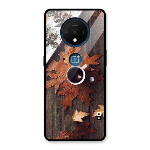 Fall Leaf Coffee Glass Back Case for OnePlus 7T