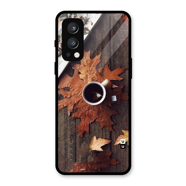 Fall Leaf Coffee Glass Back Case for OnePlus Nord 2 5G