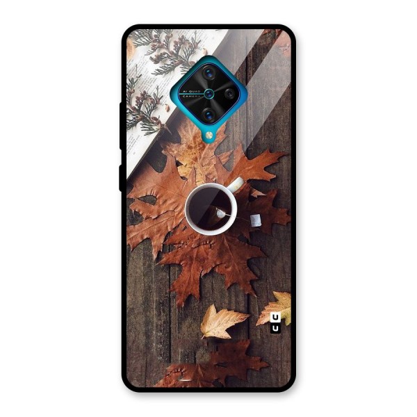 Fall Leaf Coffee Glass Back Case for Vivo S1 Pro