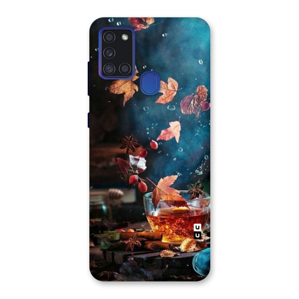 Falling Leaves Tea Back Case for Galaxy A21s