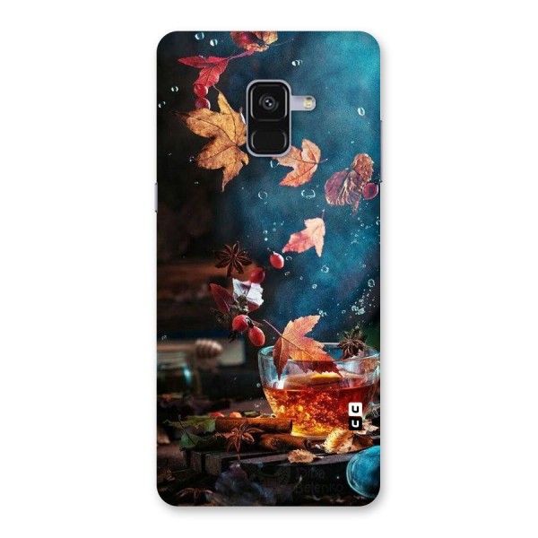 Falling Leaves Tea Back Case for Galaxy A8 Plus