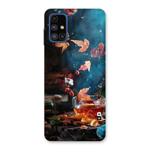 Falling Leaves Tea Back Case for Galaxy M51