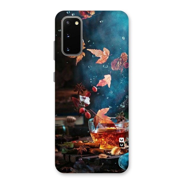 Falling Leaves Tea Back Case for Galaxy S20