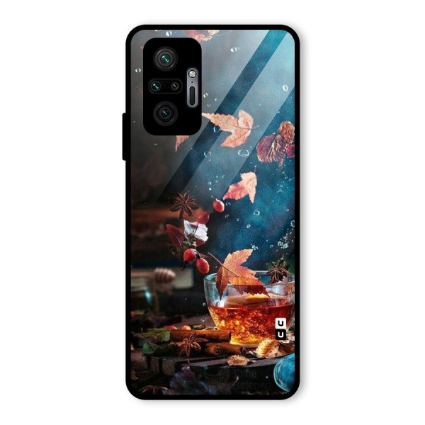 Falling Leaves Tea Glass Back Case for Redmi Note 10 Pro Max