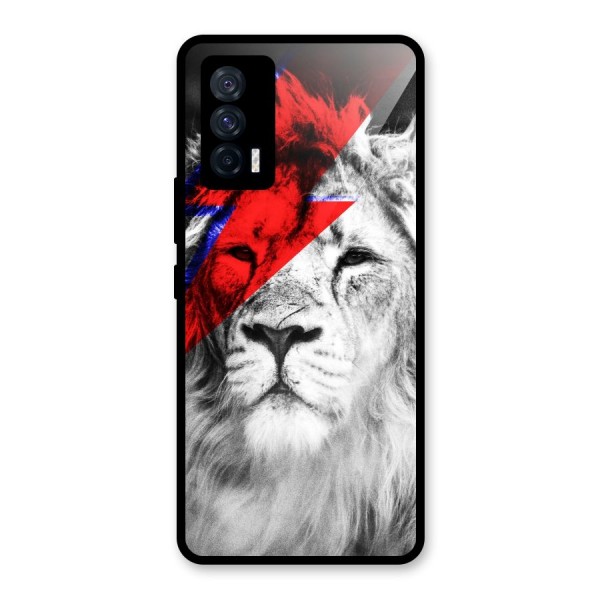 Fearless Lion Glass Back Case for Vivo iQOO 7 5G