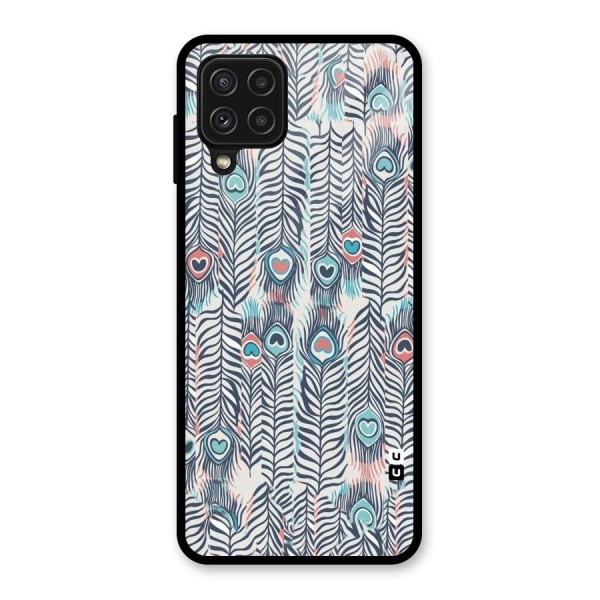 Feather Art Glass Back Case for Galaxy A22 4G