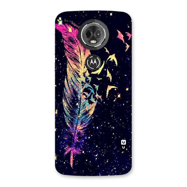 Feather Bird Fly Back Case for Moto E5 Plus