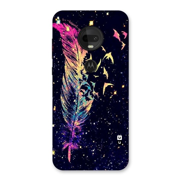 Feather Bird Fly Back Case for Moto G7
