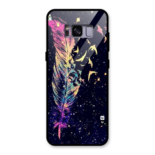 Feather Bird Fly Glass Back Case for Galaxy S8