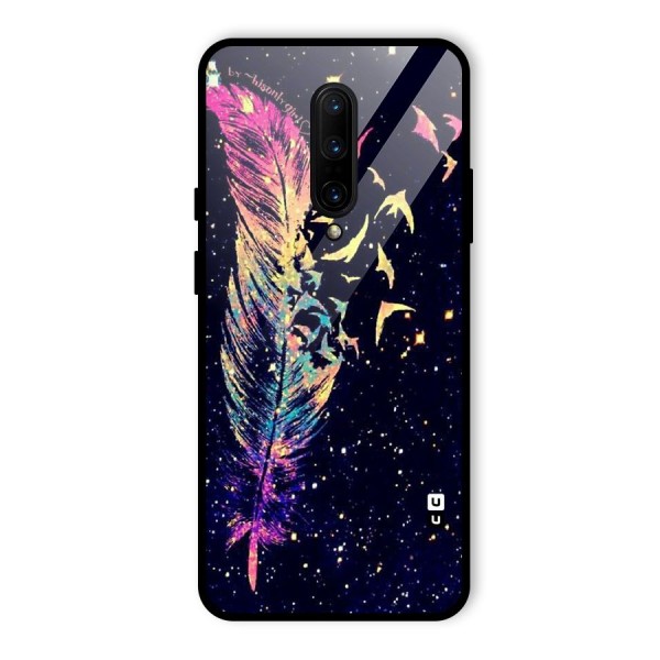 Feather Bird Fly Glass Back Case for OnePlus 7 Pro