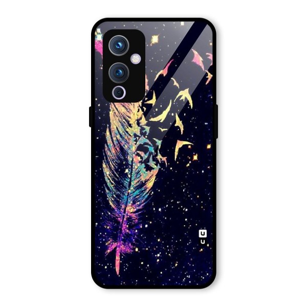 Feather Bird Fly Glass Back Case for OnePlus 9