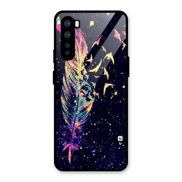 Feather Bird Fly Glass Back Case for OnePlus Nord