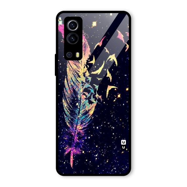 Feather Bird Fly Glass Back Case for Vivo iQOO Z3