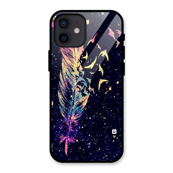 Feather Bird Fly Glass Back Case for iPhone 12