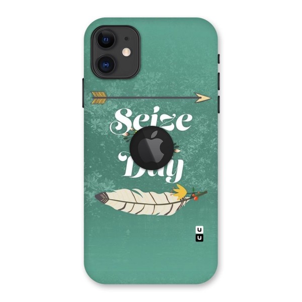 Feather Seize Back Case for iPhone 11 Logo Cut