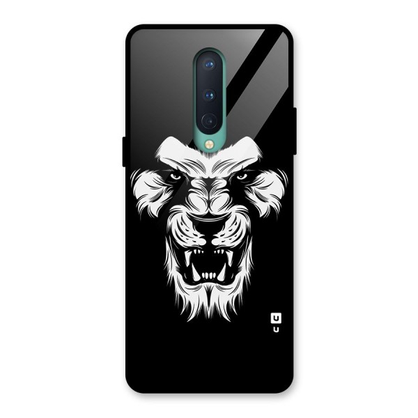 Fierce Lion Digital Art Glass Back Case for OnePlus 8