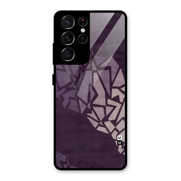 Fine Abstract Glass Back Case for Galaxy S21 Ultra 5G