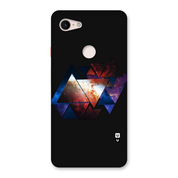 Fire Galaxy Triangles Back Case for Google Pixel 3 XL