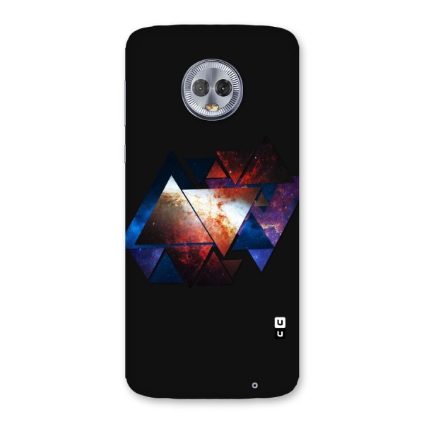 Fire Galaxy Triangles Back Case for Moto G6 Plus