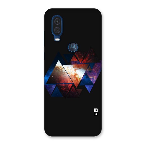 Fire Galaxy Triangles Back Case for Motorola One Vision