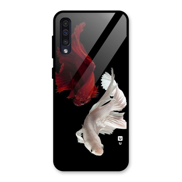 Fish Design Glass Back Case for Galaxy A50