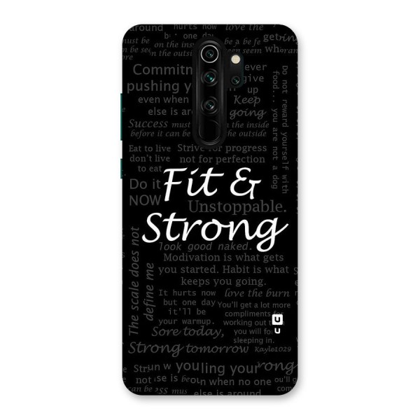 Fit And Strong Back Case for Redmi Note 8 Pro