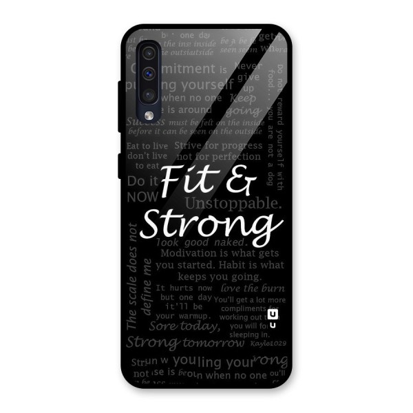 Fit And Strong Glass Back Case for Galaxy A50
