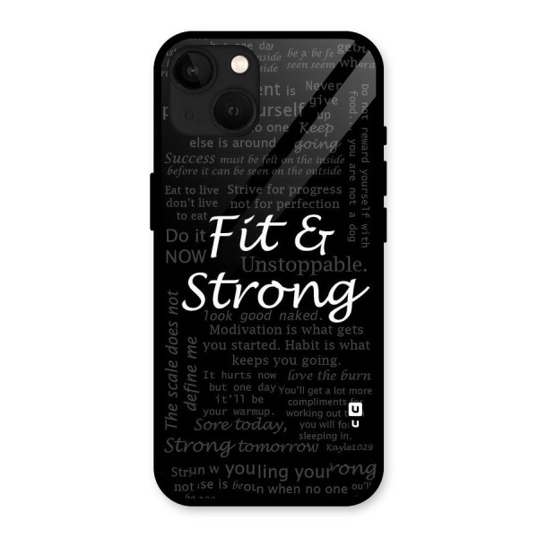 Fit And Strong Glass Back Case for iPhone 13