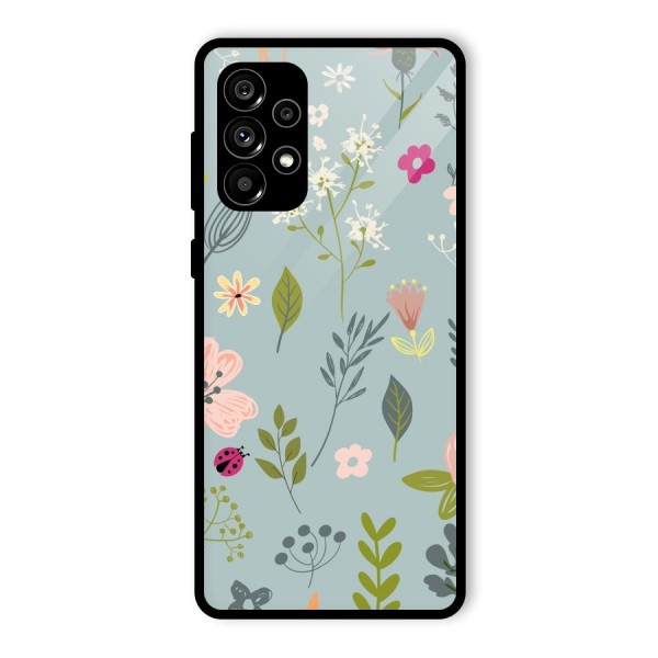 Flawless Flowers Glass Back Case for Galaxy A73 5G