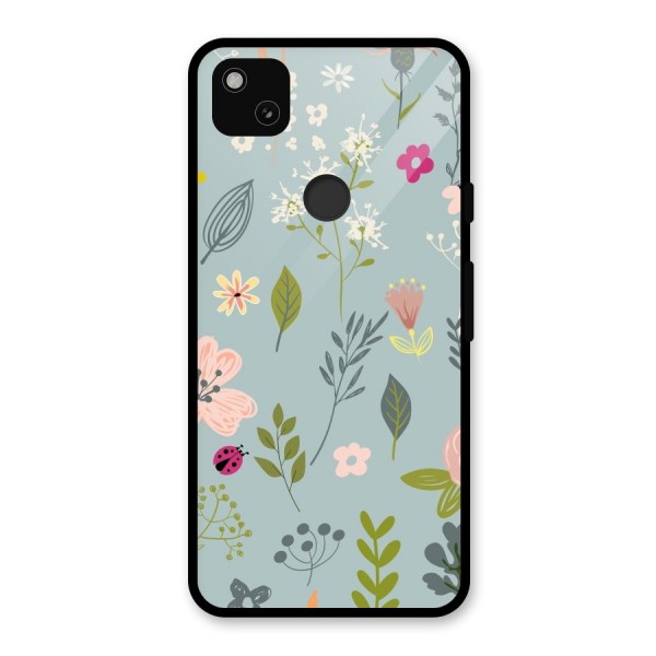 Flawless Flowers Glass Back Case for Google Pixel 4a